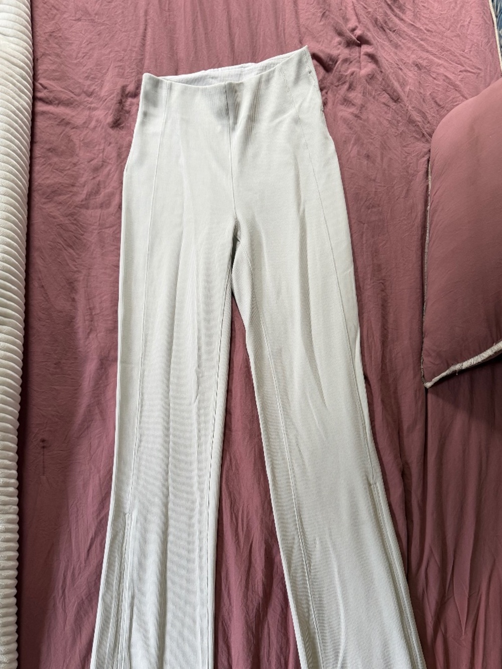 Lululemon Cream Ribbed Flare Pant